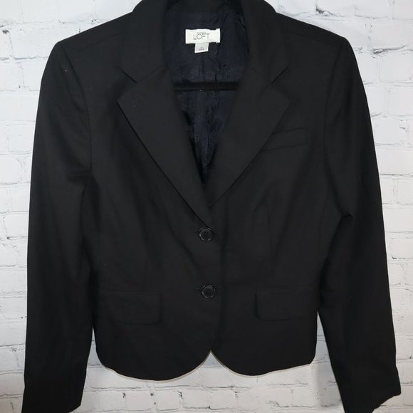 Loft Black Long Sleeve Blazer Women's Size 6 - Picture 1 of 8